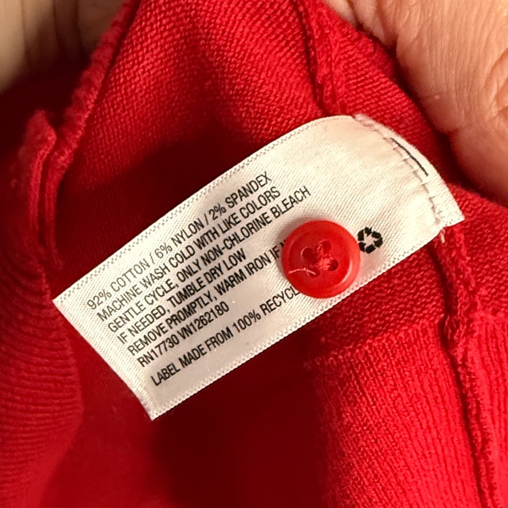 a new day Cotton Blend Women's Red Cardigan Sweater - Medium - Picture 3 of 5